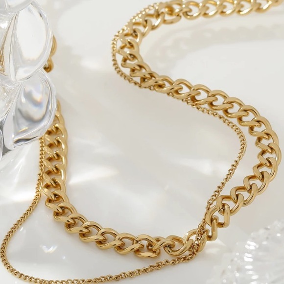 💛18K gold double layer necklace - Picture 7 of 7